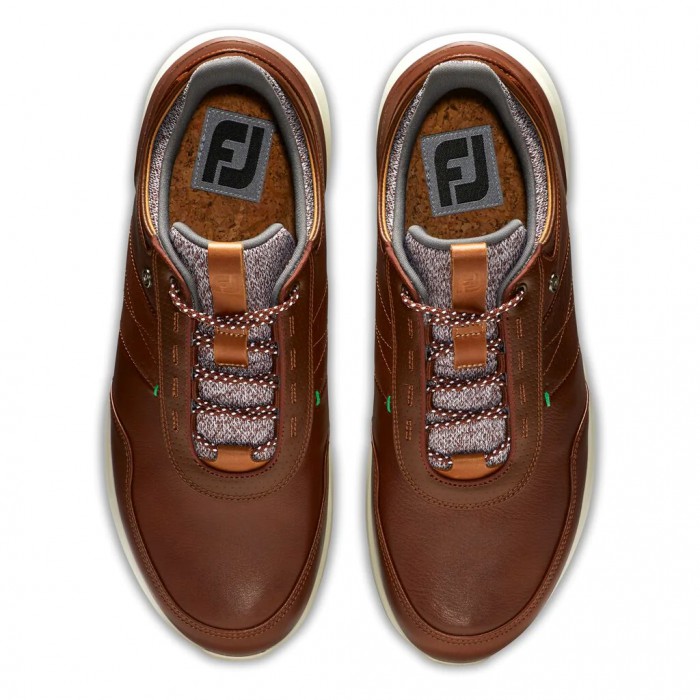 Men's Footjoy Stratos Spikeless Golf Shoes Cognac | USA-CA3758