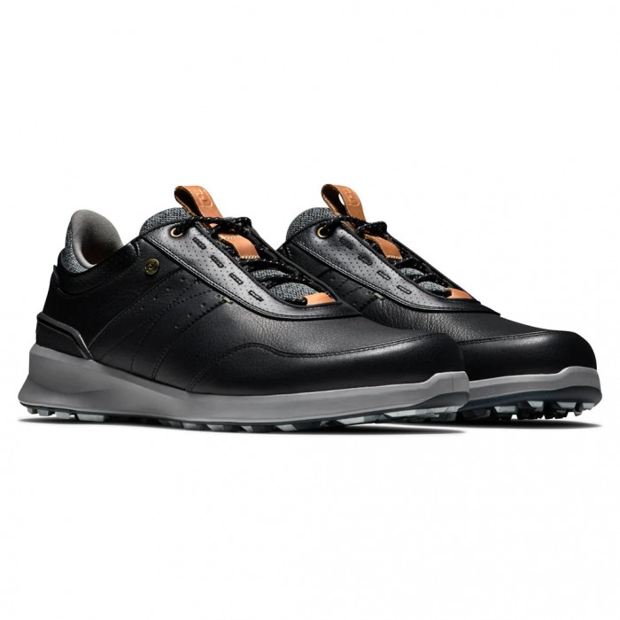 Men's Footjoy Stratos Spikeless Golf Shoes Black | USA-FW8725