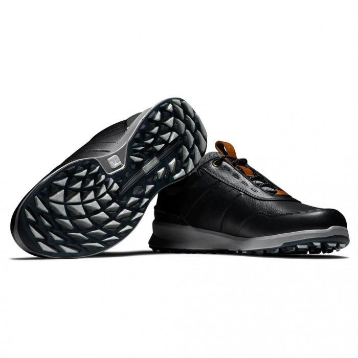 Men's Footjoy Stratos Spikeless Golf Shoes Black | USA-FW8725