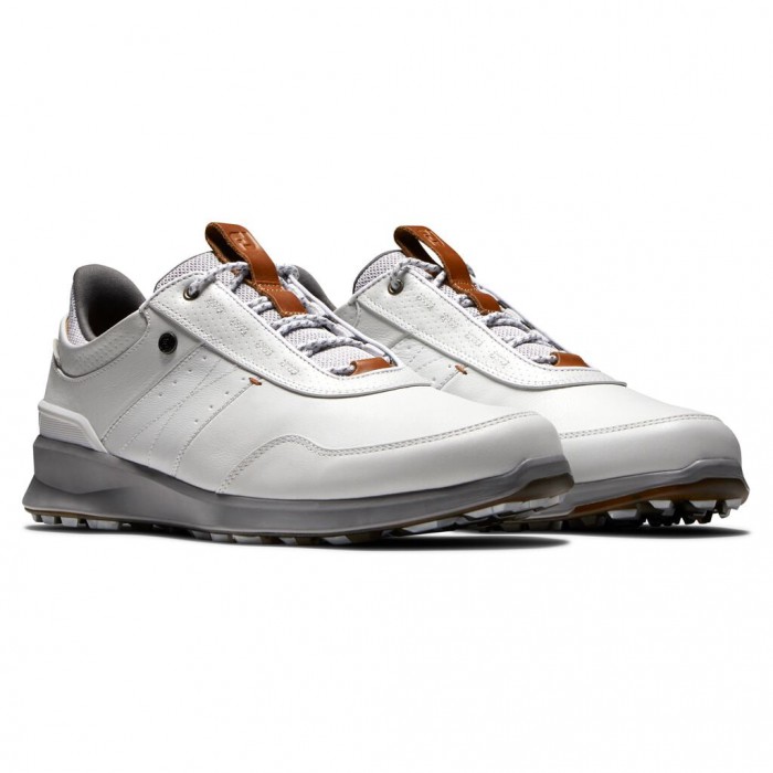 Men's Footjoy Stratos Spikeless Golf Shoes Off-White | USA-VM1406