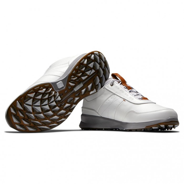 Men's Footjoy Stratos Spikeless Golf Shoes Off-White | USA-VM1406