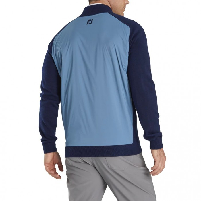 Men's Footjoy Tech Sweater Jacket Navy / Denim | USA-LI1706