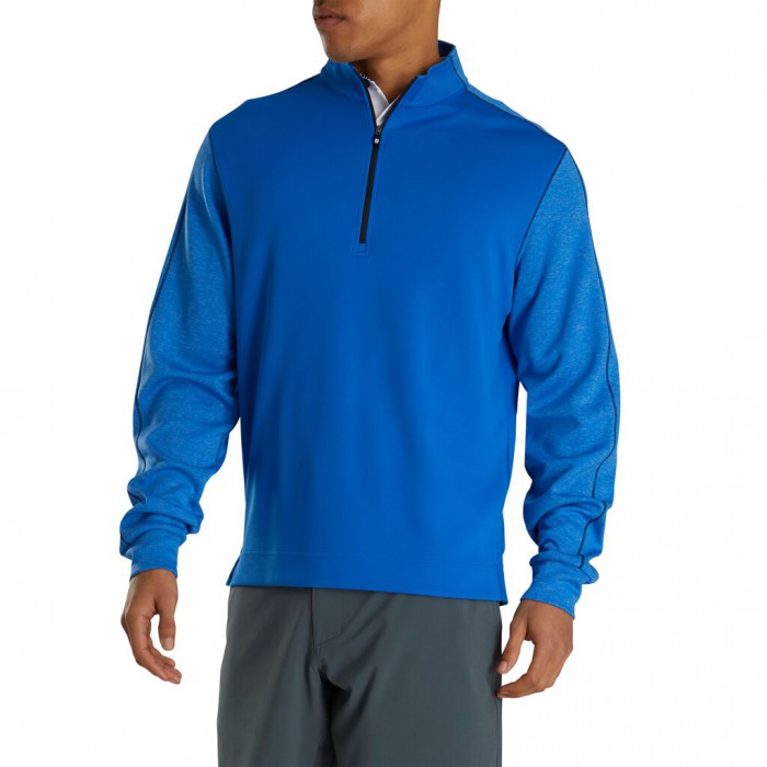 Men's Footjoy Tonal Heather Mid-Layer Jacket Royal / Black | USA-VJ3719