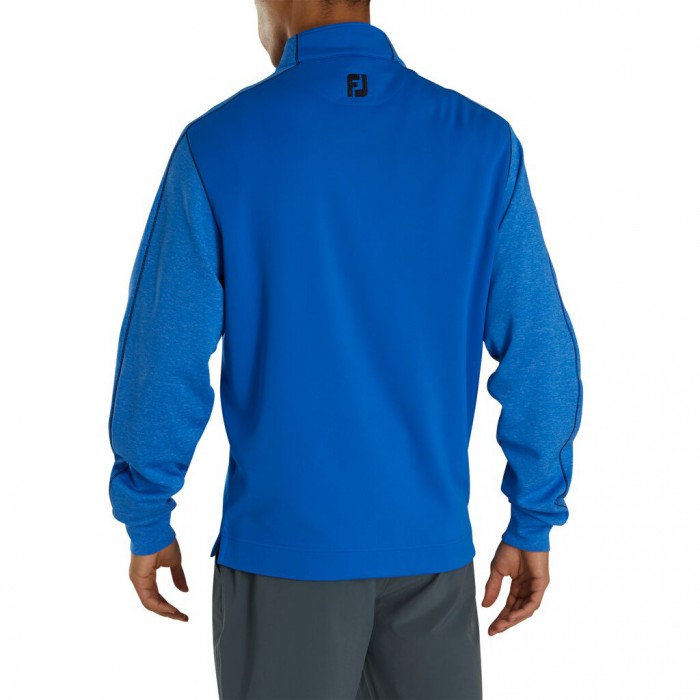 Men's Footjoy Tonal Heather Mid-Layer Jacket Royal / Black | USA-VJ3719