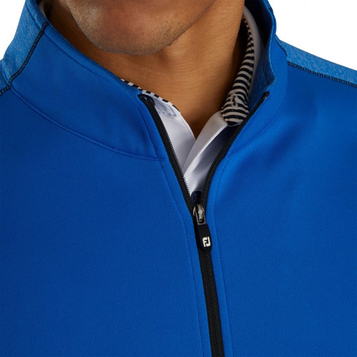 Men's Footjoy Tonal Heather Mid-Layer Jacket Royal / Black | USA-VJ3719