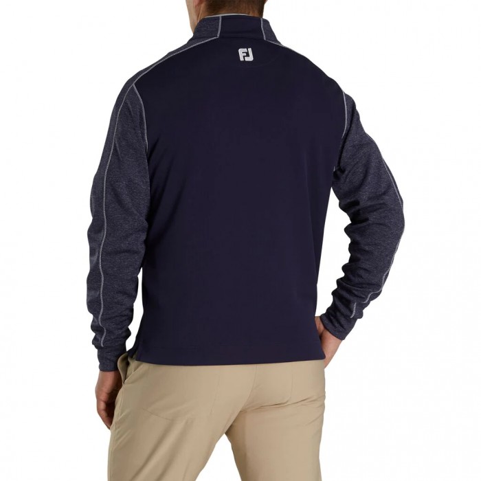 Men's Footjoy Tonal Heather Mid-Layer Jacket Navy | USA-WX2964