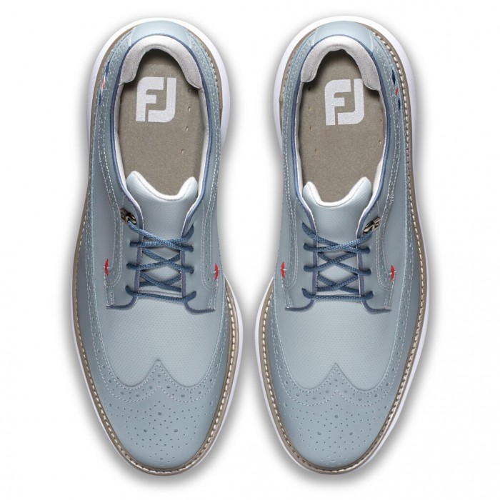 Men's Footjoy Traditions - Shield Tip Spiked Golf Shoes Grey | USA-IZ9206