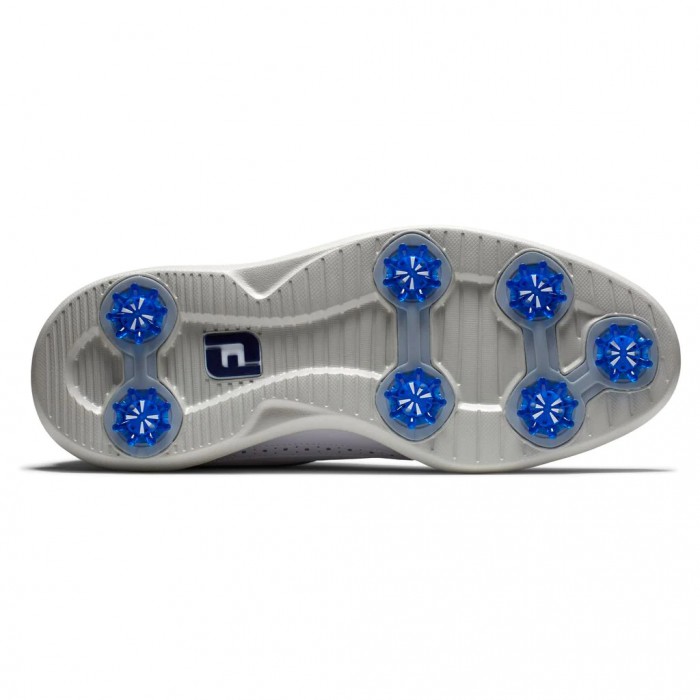 Men's Footjoy Traditions - Shield Tip Spiked Golf Shoes White | USA-NO8273