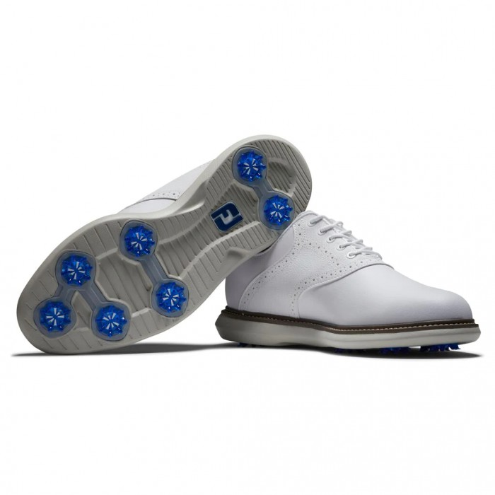 Men's Footjoy Traditions Spiked Golf Shoes White | USA-GB9845