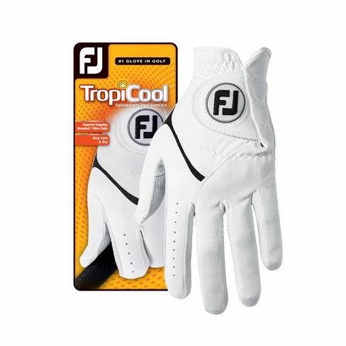 Men\'s Footjoy TropiCool Golf Gloves White | USA-ZI0786