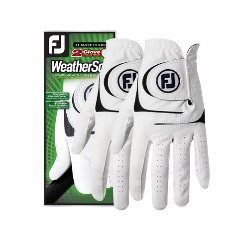 Men\'s Footjoy WeatherSof Golf Gloves White | USA-FN2507