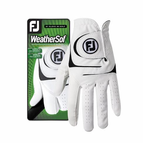 Men\'s Footjoy WeatherSof Golf Gloves White | USA-TK4015