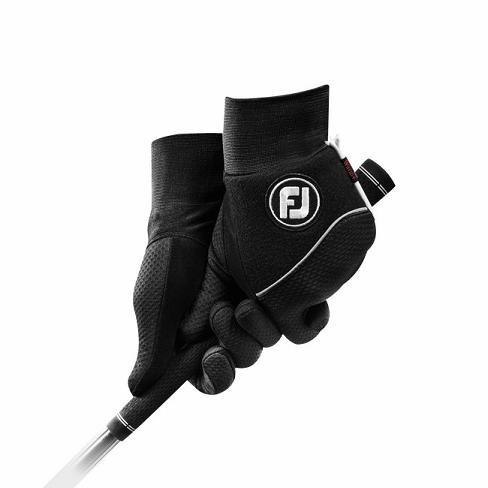 Men's Footjoy WinterSof Pair Golf Gloves Black | USA-FQ9645