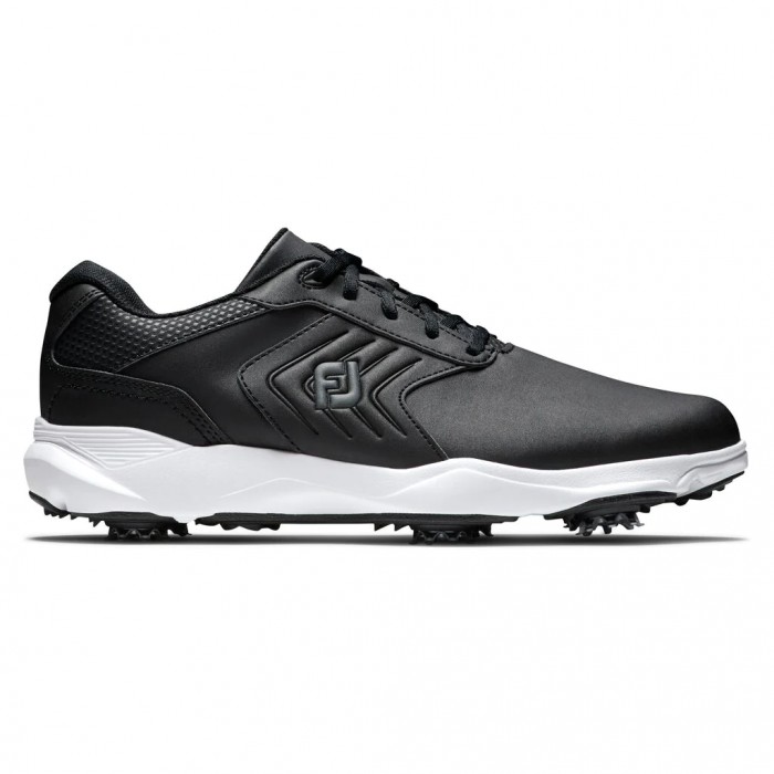 Men\'s Footjoy eComfort Spiked Golf Shoes Black | USA-GP8495