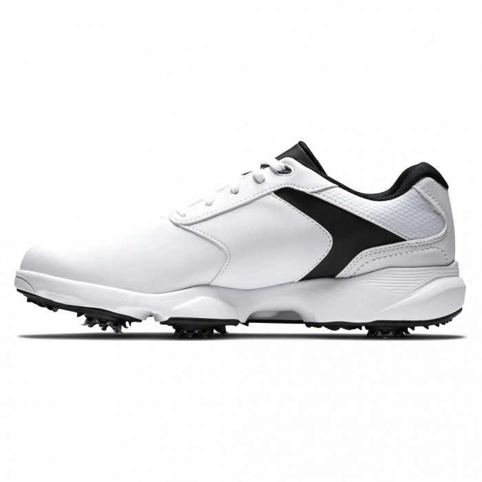 Men's Footjoy eComfort Spiked Golf Shoes White / Black | USA-UI7630