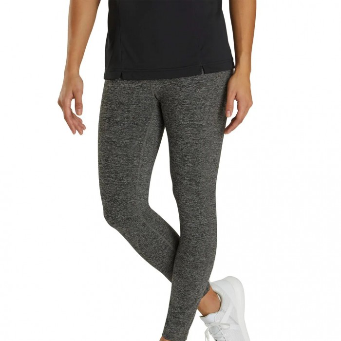 Women's Footjoy Ankle Length Leggings Charcoal Space Dye | USA-FQ3056