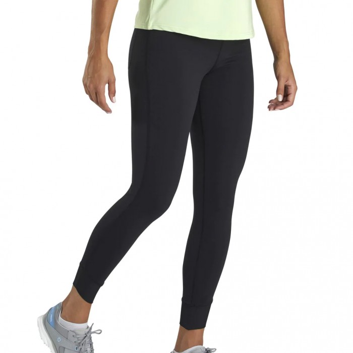 Women's Footjoy Ankle Length Rib Block Leggings Black | USA-BS4753