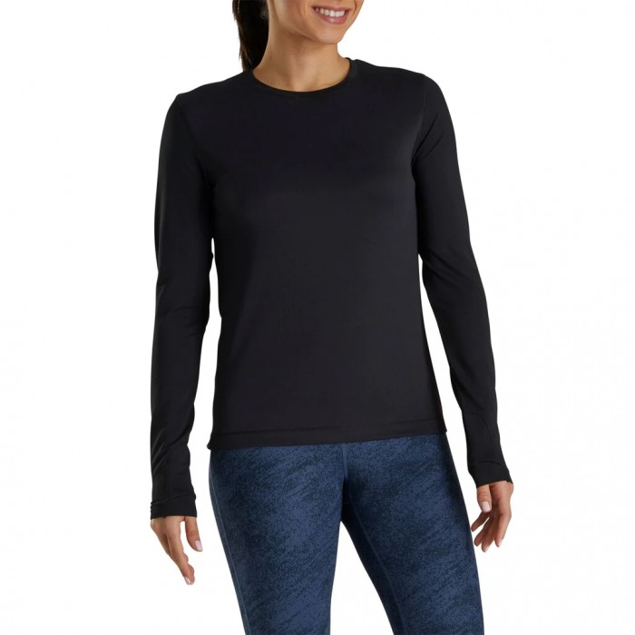 Women's Footjoy Base Layer Shirts Black | USA-DW8035