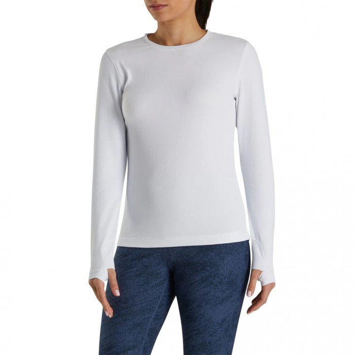 Women's Footjoy Base Layer Shirts White | USA-RK3089