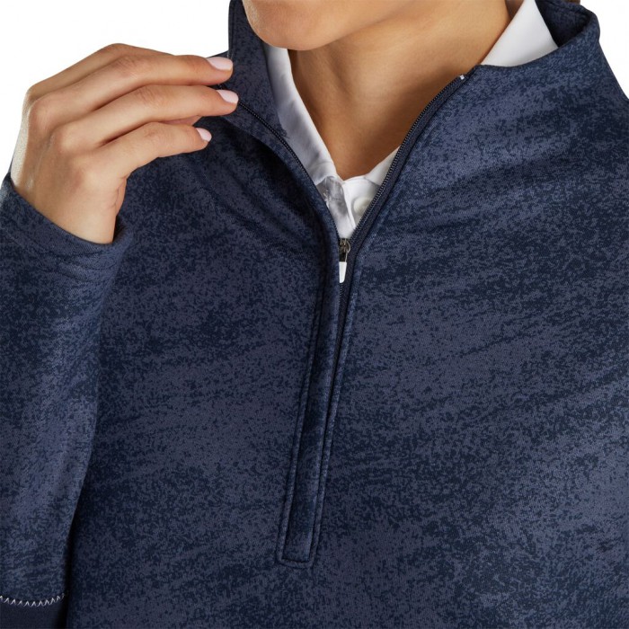 Women's Footjoy Half-Zip Piece Block Mid-Layer Jacket Navy | USA-KW6729