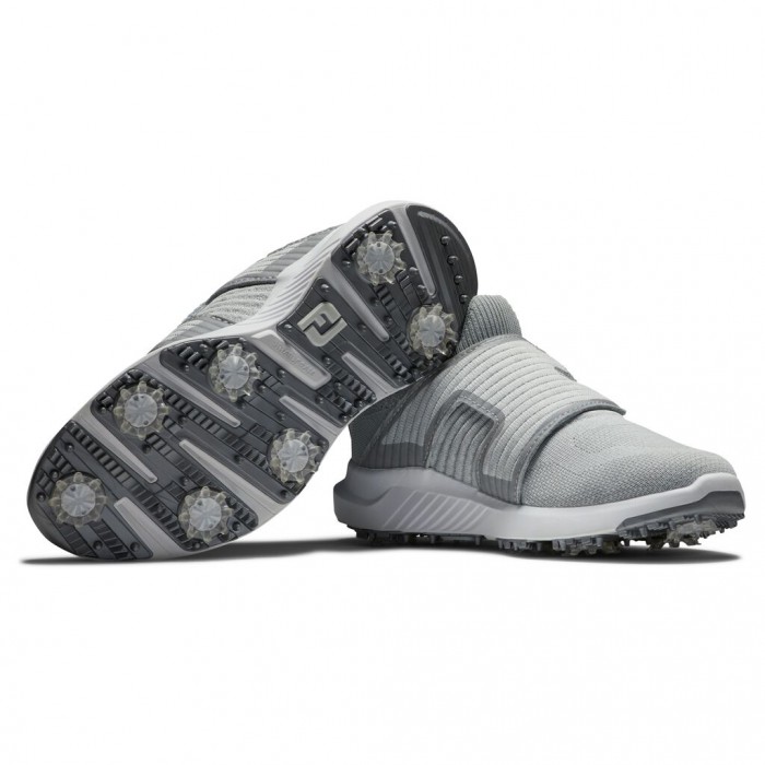 Women's Footjoy HyperFlex BOA Spiked Golf Shoes Grey / Silver | USA-DA4186