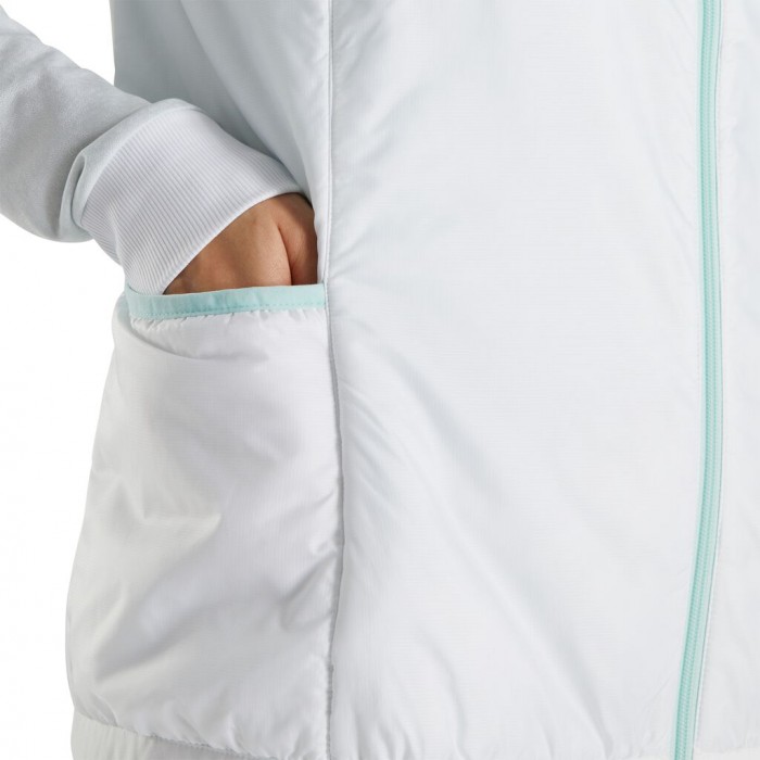 Women's Footjoy Insulated Reversible  Vest White / Aquamarine | USA-QW1065