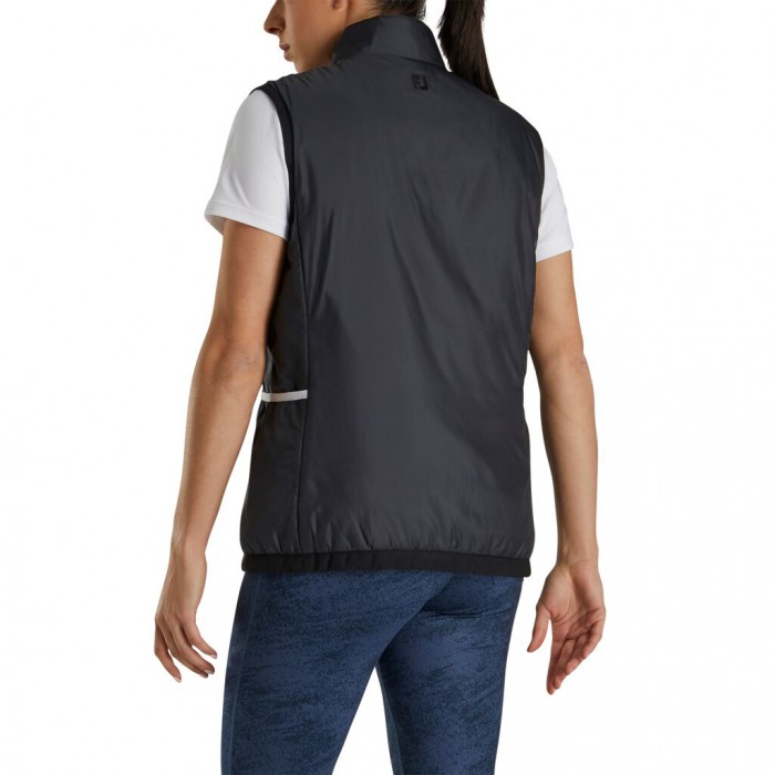 Women's Footjoy Insulated Reversible  Vest Black / White | USA-SK5813