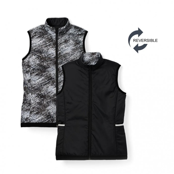 Women's Footjoy Insulated Reversible  Vest Black / White | USA-SK5813