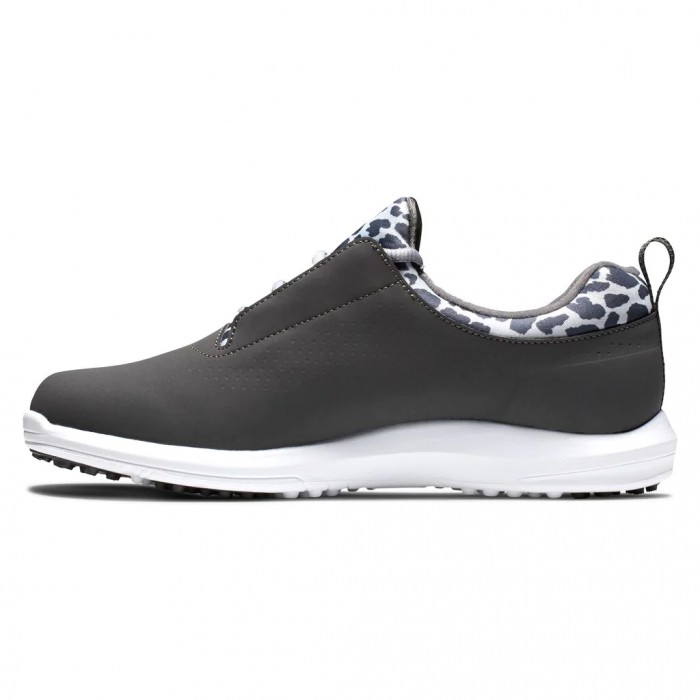 Women's Footjoy Leisure Spikeless Golf Shoes Charcoal / Leopard Print | USA-LG7812