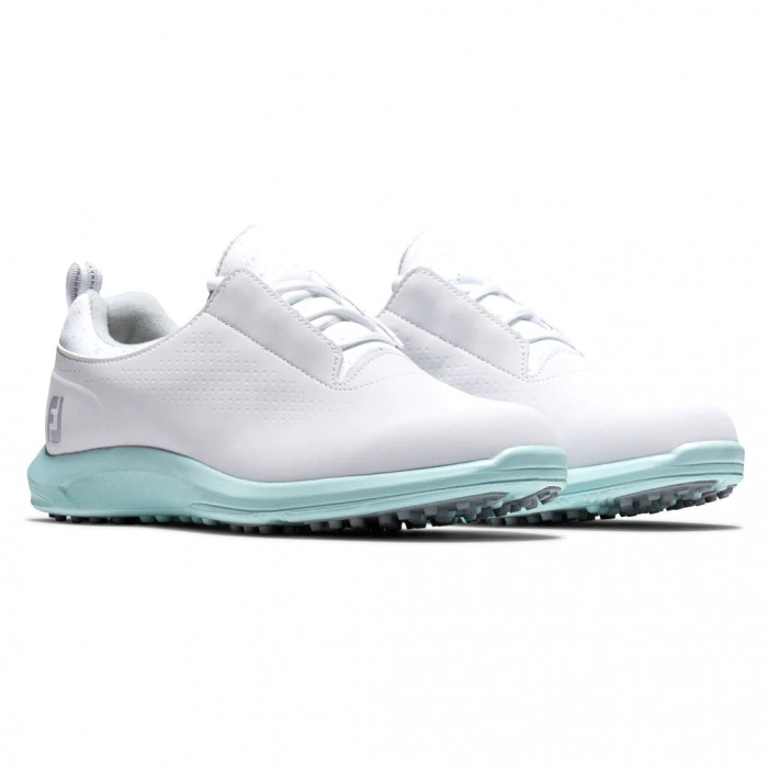 Women's Footjoy Leisure Spikeless Golf Shoes White / Seafoam | USA-YU4581