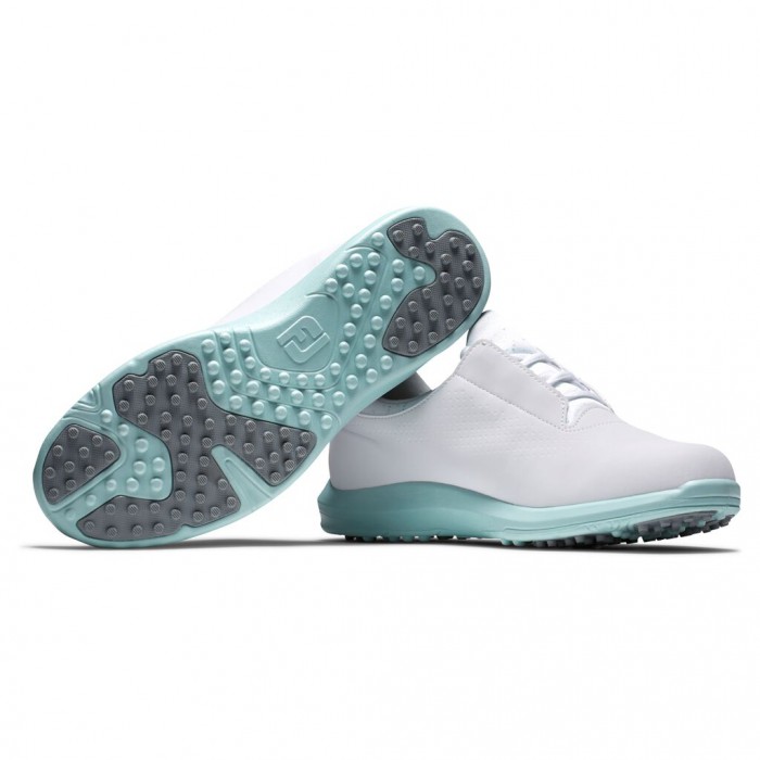 Women's Footjoy Leisure Spikeless Golf Shoes White / Seafoam | USA-YU4581