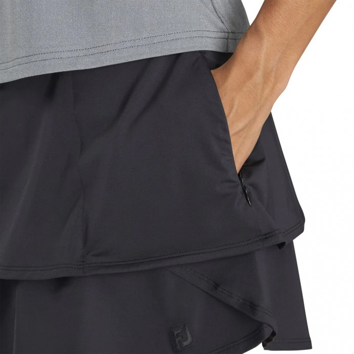 Women's Footjoy Performance Layered Skort Skort Black | USA-CT1543