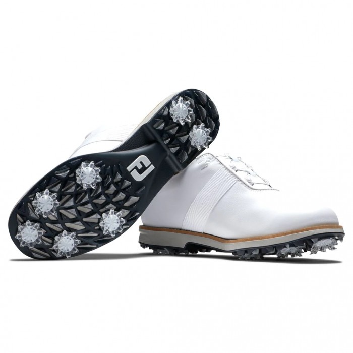 Women's Footjoy Premiere Series BOA Spiked Golf Shoes White | USA-RK6973