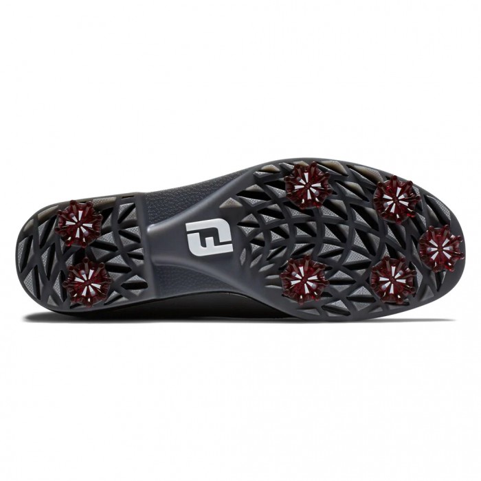 Women's Footjoy Premiere Series - Cap Toe Spiked Golf Shoes Charcoal / Black | USA-PJ2574