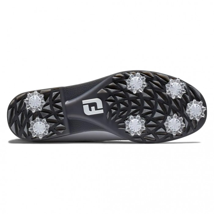 Women's Footjoy Premiere Series - Cap Toe Spiked Golf Shoes White / Leopard Print | USA-UD4912