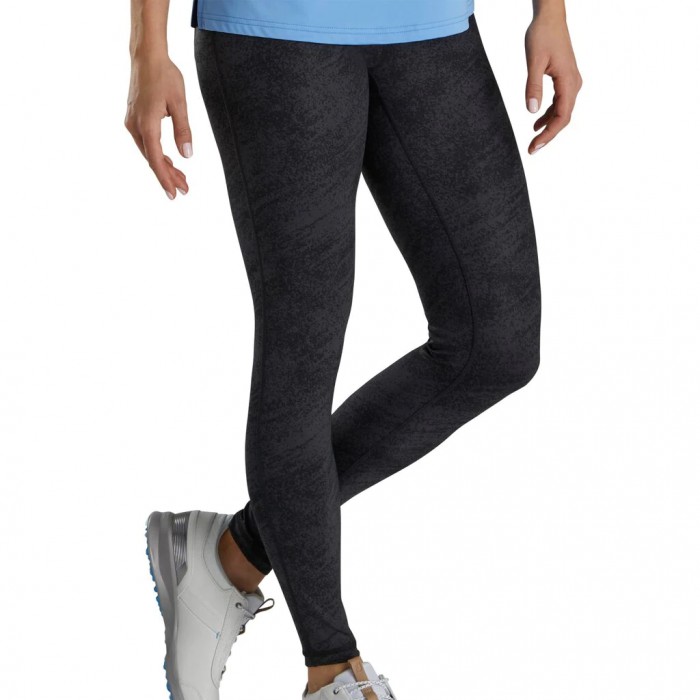 Women's Footjoy Printed Leggings Leggings Black | USA-ZO9137