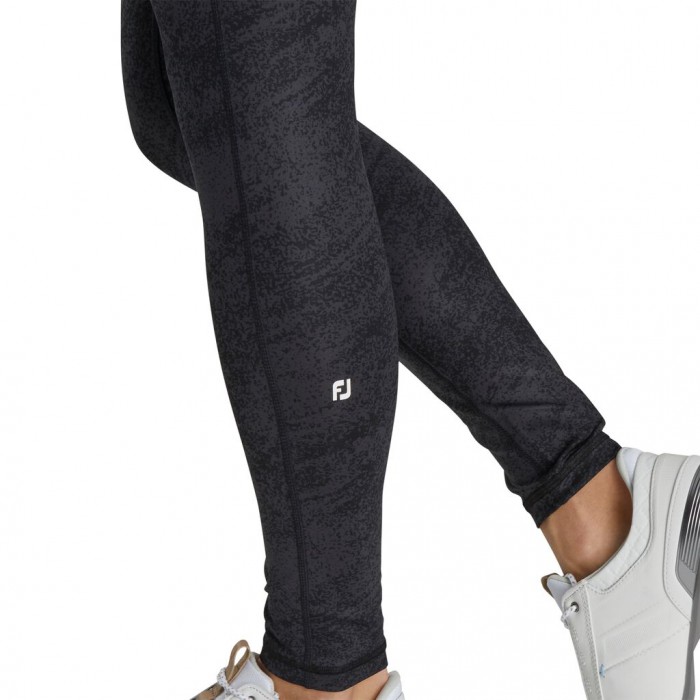 Women's Footjoy Printed Leggings Leggings Black | USA-ZO9137