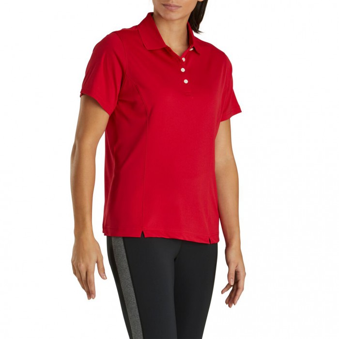 Women's Footjoy ProDry Interlock Knit Collar Shirts Red | USA-HF6340