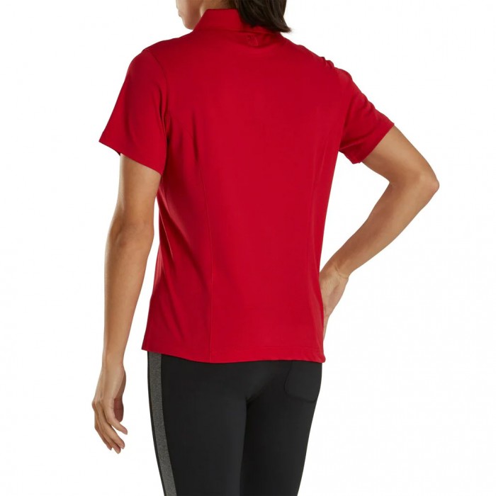 Women's Footjoy ProDry Interlock Knit Collar Shirts Red | USA-HF6340