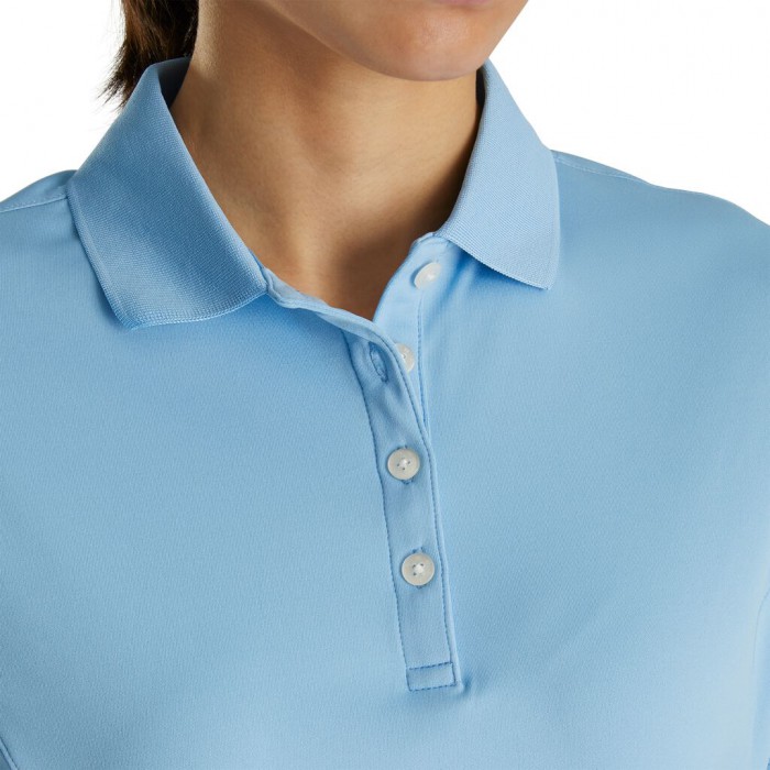 Women's Footjoy ProDry Interlock Knit Collar Shirts Light Blue | USA-PL6538