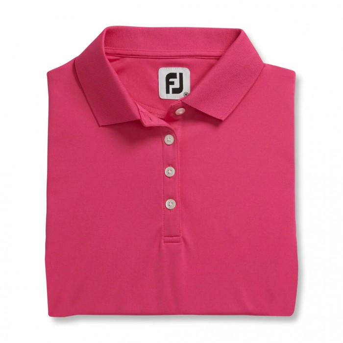 Women\'s Footjoy ProDry Interlock Knit Collar Shirts Hot Pink | USA-XP3180