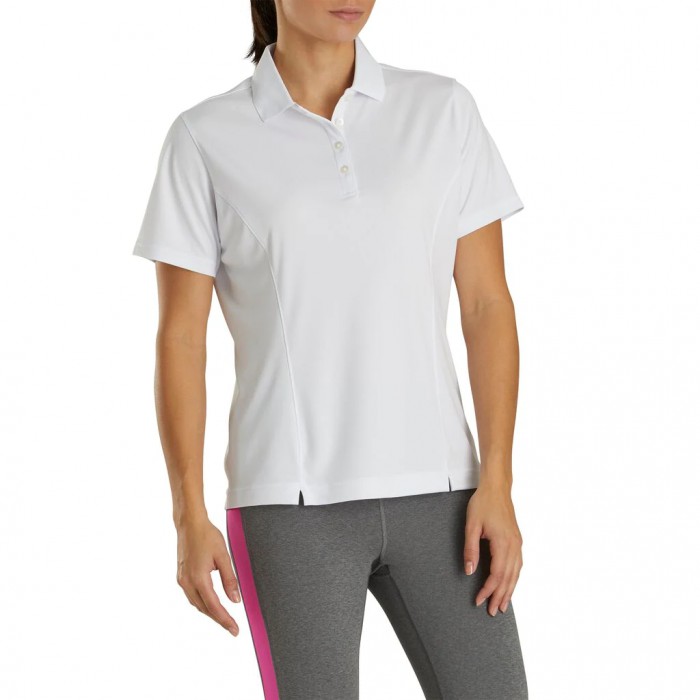 Women's Footjoy ProDry Interlock Knit Collar Shirts White | USA-YN1369