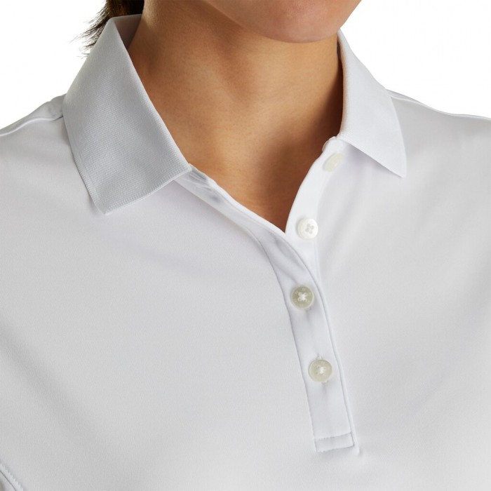 Women's Footjoy ProDry Interlock Knit Collar Shirts White | USA-YN1369