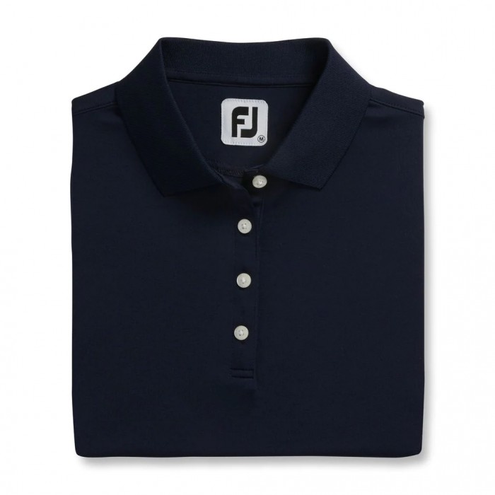 Women\'s Footjoy ProDry Interlock Knit Collar Shirts Navy | USA-ZY4239