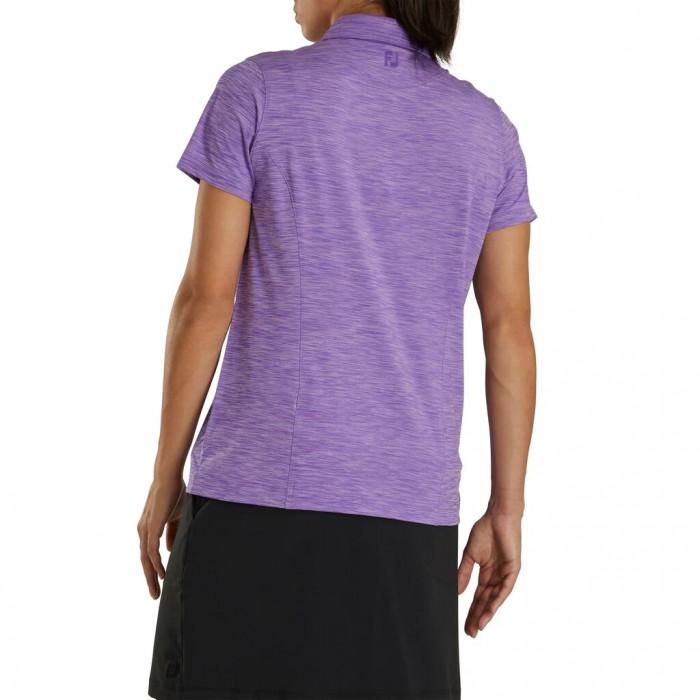 Women's Footjoy ProDry Interlock Self Collar Shirts Space Dye Violet | USA-EZ6847