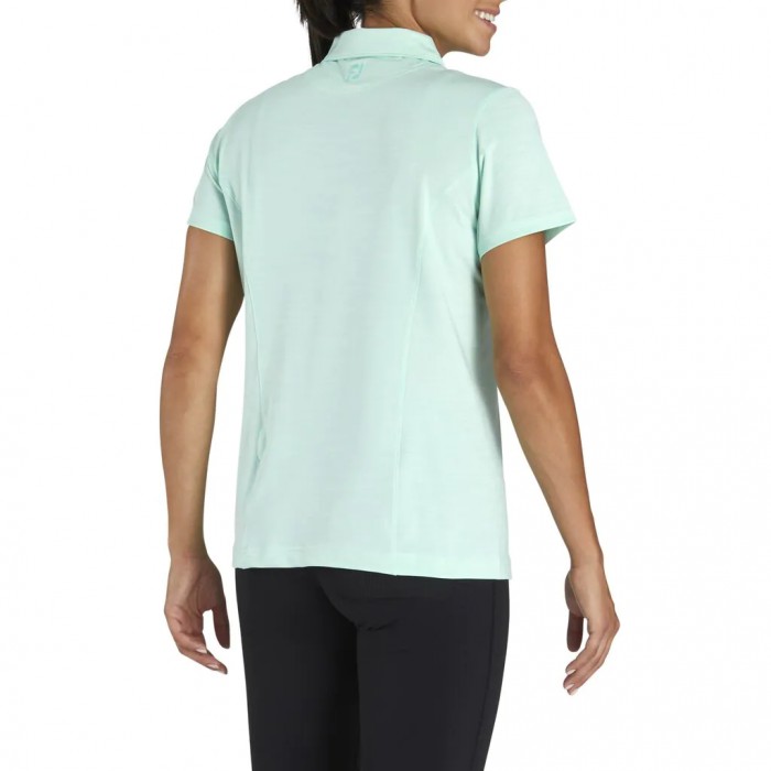 Women's Footjoy ProDry Interlock Self Collar -Previous Season Style Shirts Space Dye Mint | USA-ZP28