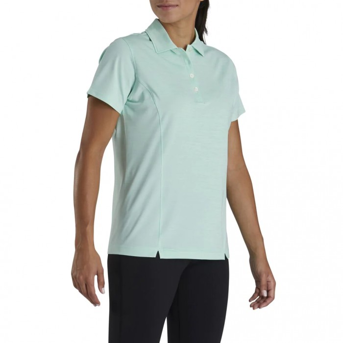 Women\'s Footjoy ProDry Interlock Self Collar -Previous Season Style Shirts Space Dye Mint | USA-ZP28