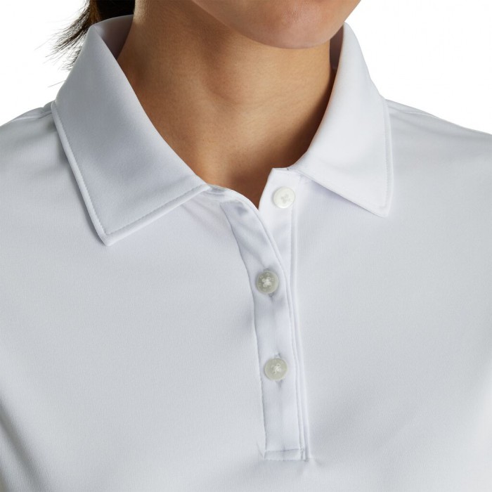 Women's Footjoy ProDry Interlock Sleeveless Self Collar Shirts White | USA-BJ0748