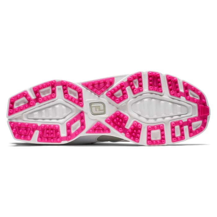 Women's Footjoy Pro|SL BOA Spikeless Golf Shoes White / Silver / Rose | USA-IU9286