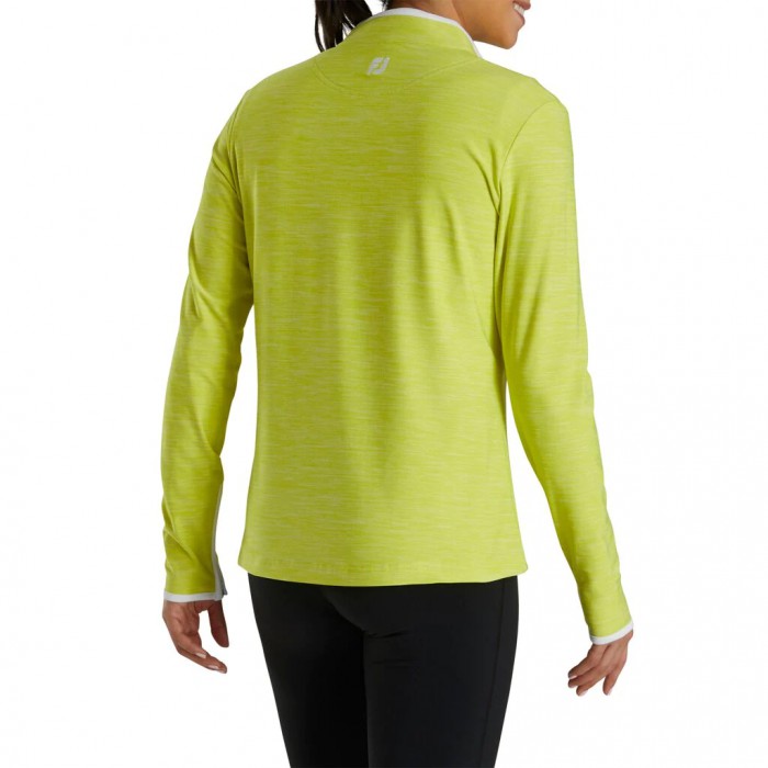 Women's Footjoy Quarter-Zip Space Dye Mid-Layer Jacket Citrus | USA-PC9106